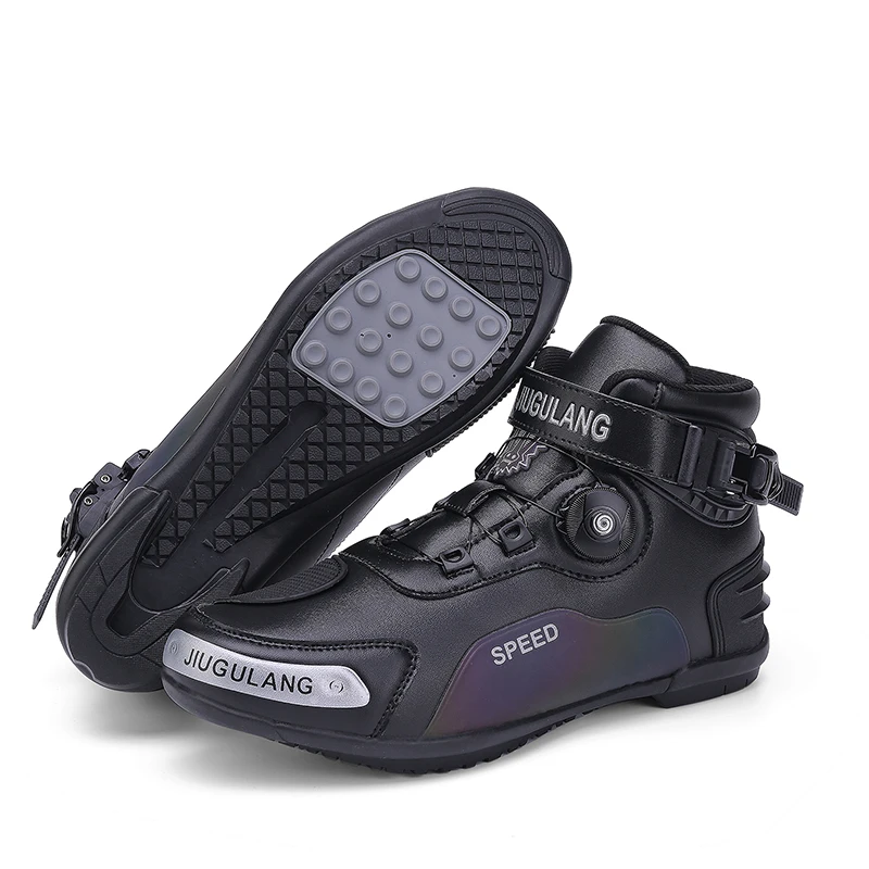New Motorcycle Boots Men Leather Motos Breathable Anti Slip Wear-resistant Riders Boots Motorbike Racing Ankle Length Shoes - Image 9